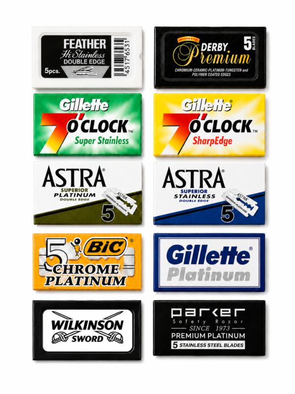 50-count double edge razor blade sampler