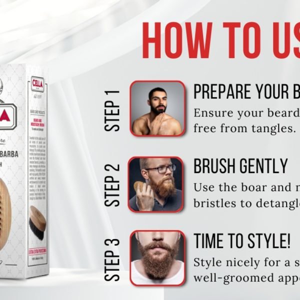 Cella Milano Beard and Moustache Brush – Precision Grooming for the Modern Gentleman - Image 7