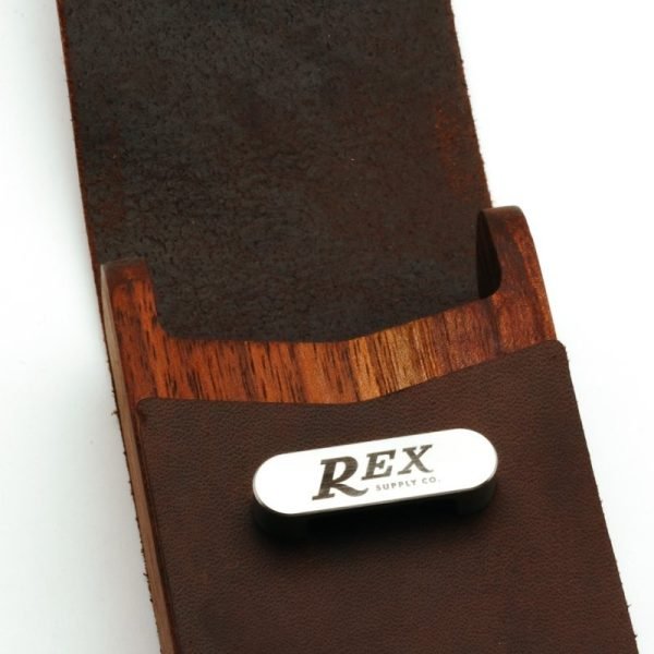 Rex Supply Co. Leather and Black Walnut DE Safety Razor Case XL - Image 4