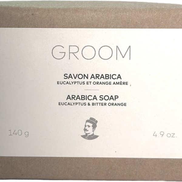 GROOM Arabica Soap with Natural Coffee Grounds – 140g - Front