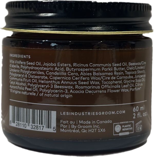 GROOM Styling Pomade in glass jar Back