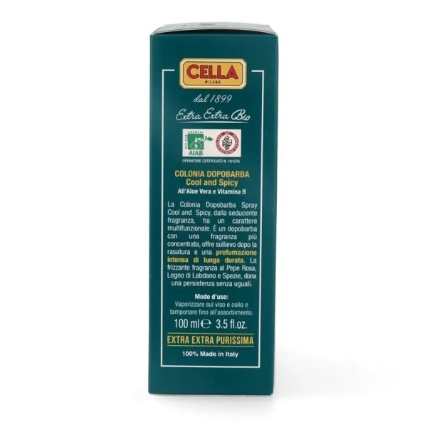 Cella Bio Organic After Shave Lotion – 100ml soothing splash - Side