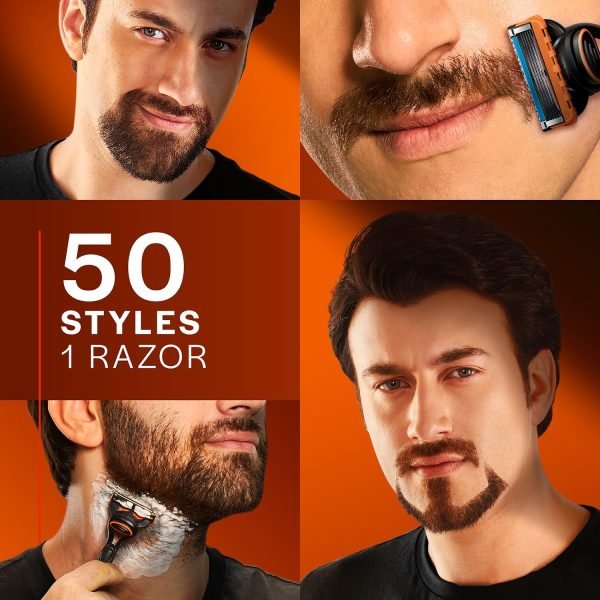 Gillette Fusion Manual Razor for Men with Precision Back Blade for Beard Styling - Poster2