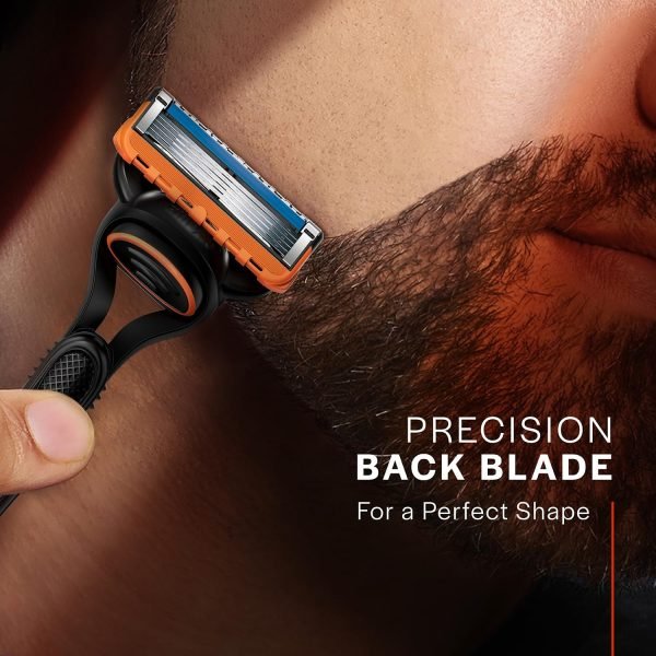 Gillette Fusion Manual Razor for Men with Precision Back Blade for Beard Styling - Shaping