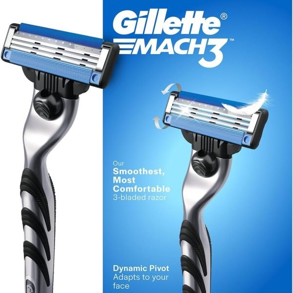 Gillette Mach3 Razor with Comfort Grip and Triple Blade System
