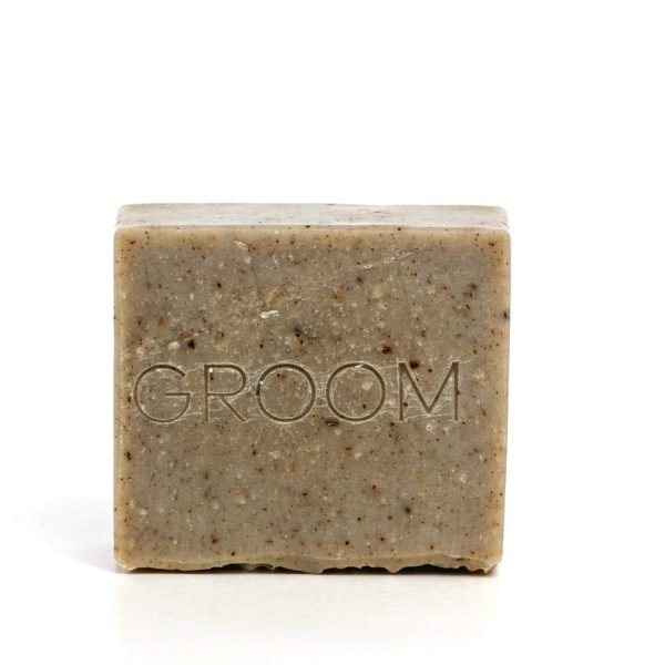 GROOM Foret Soap bar with cedarwood and pine scent in eco-friendly packaging-fullbar