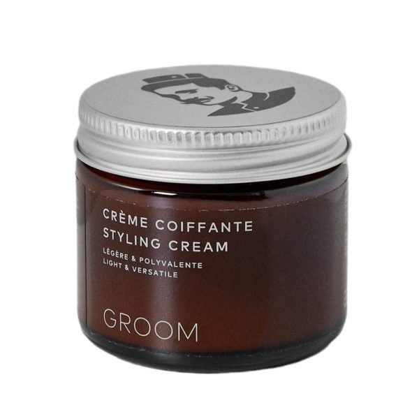 GROOM Styling Cream jar with matte finish for natural hold