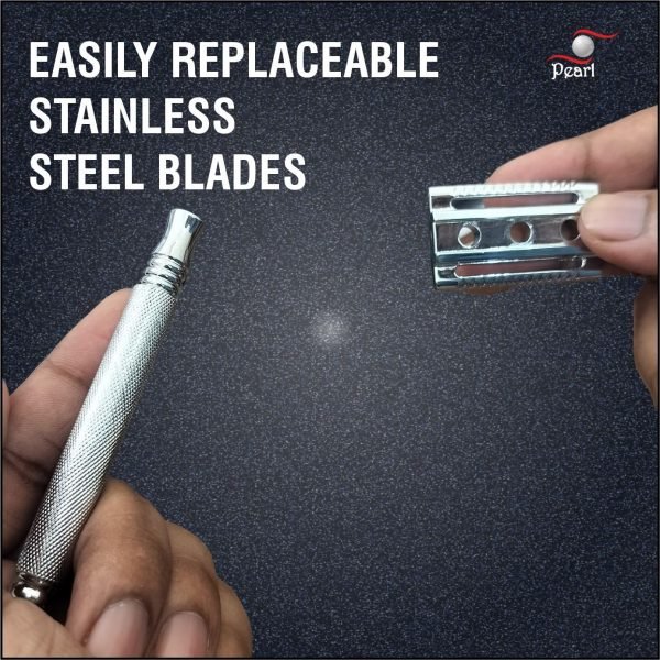 Pearl SS-01 Chrome Double Edge Safety Razor with close comb head - Disassembly