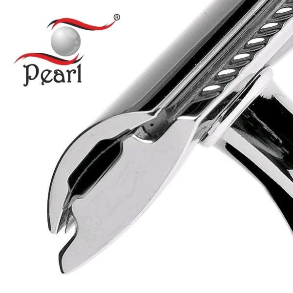 Pearl SS-01 Chrome Double Edge Safety Razor with close comb head - Head