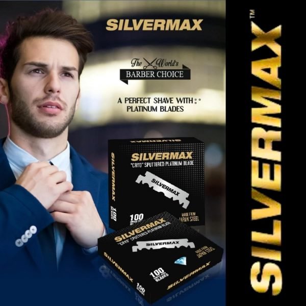 Silvermax Single Edge Razor Blades for Precision Shaving Poster