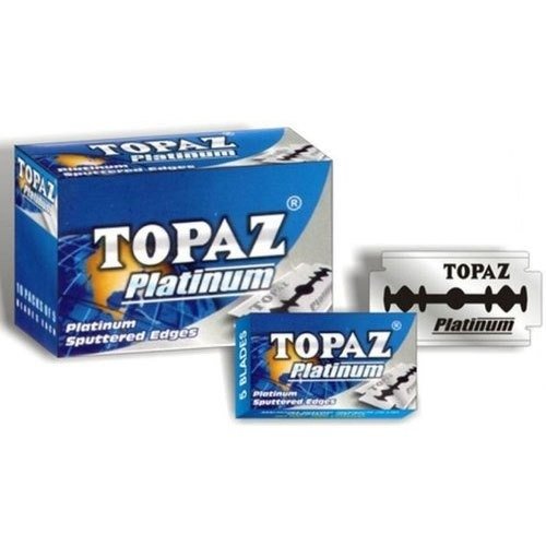 Topaz Platinum Double Edge Shaving Blades for Safety Razors with Pack