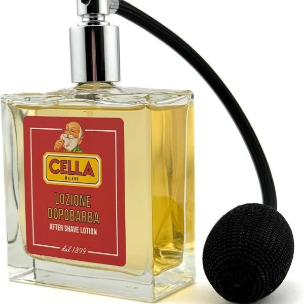 Cella luxury metal atomizer with long pump for aftershave or cologne with bottle classic