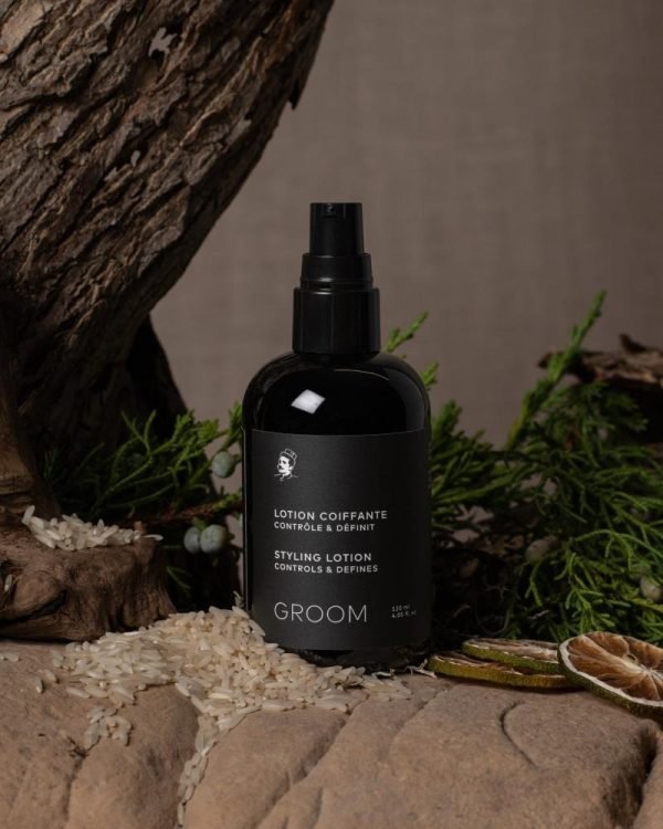 Groom Styling Lotion 120ml – light hold natural hair product from Montreal - nature