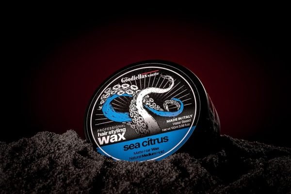 The Goodfellas' Smile Matte Hair Wax Sea Citrus – 100ml tin with bold citrus and marine fragrance on sand