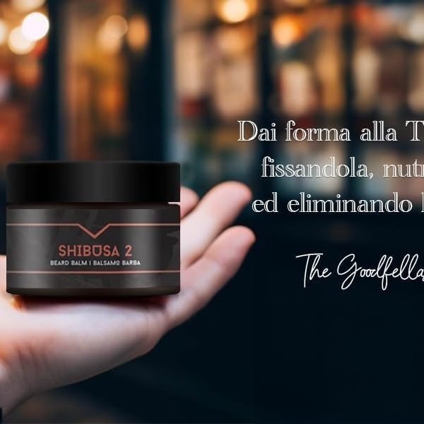 The Goodfellas' Smile Beard Balm Shibusa 2 50ml – premium beard balm tin with refined scent – on hand