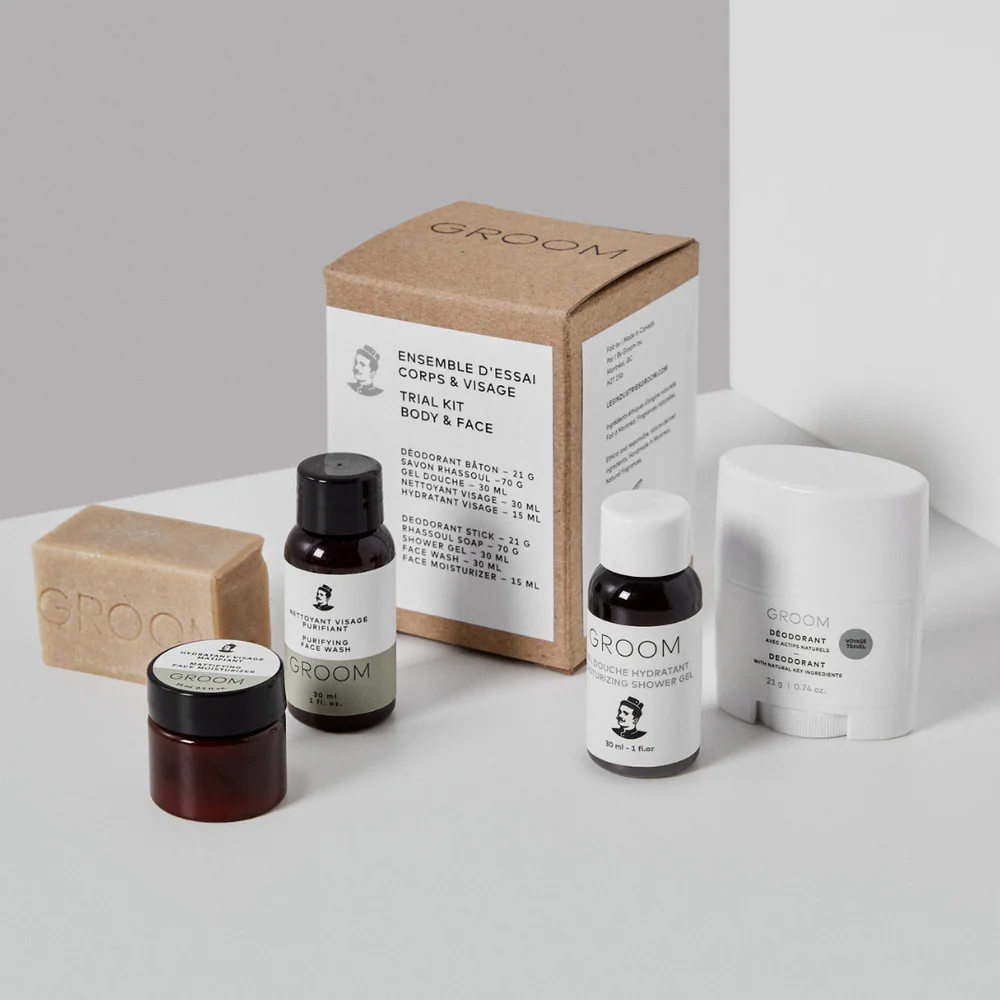 Groom Essential Trial Kit with all five products and box