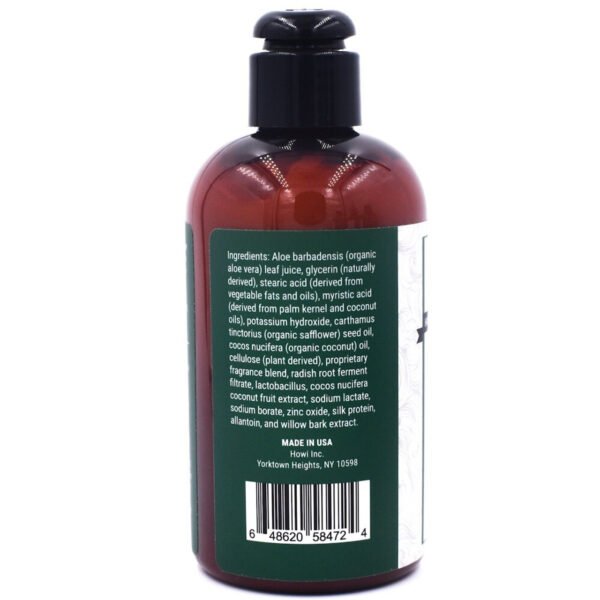 Taconic Shave Eucalyptus & Mint Shaving Cream in pump bottle back
