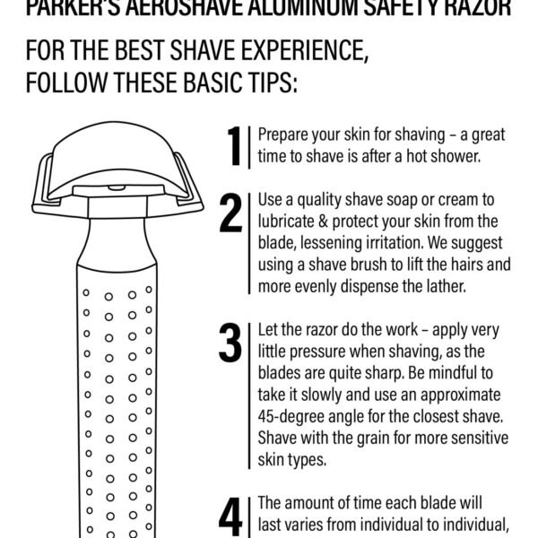 Parker AeroShave aluminum safety razor insert1