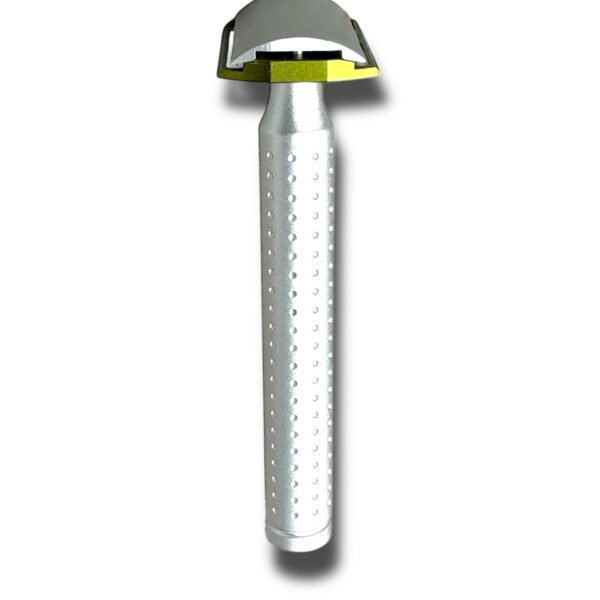 Parker AeroShave aluminum safety razor handle standing