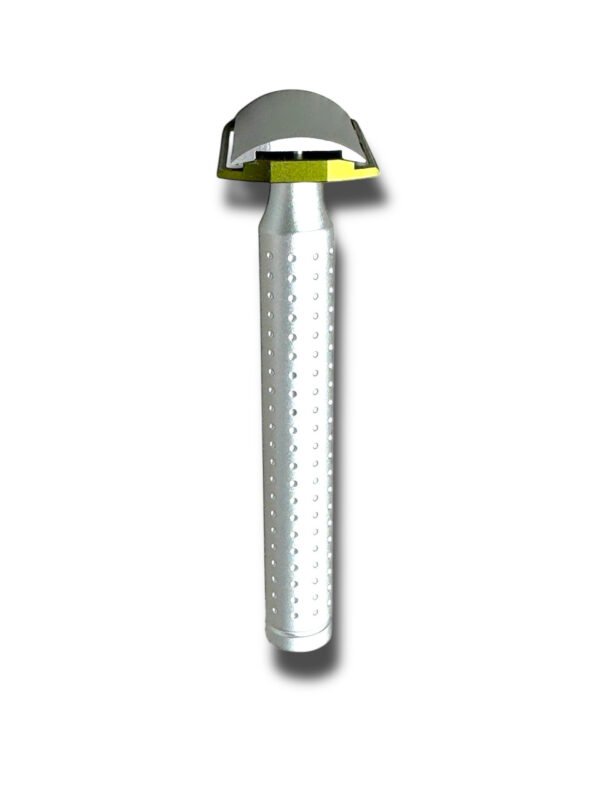Parker AeroShave aluminum safety razor handle standing