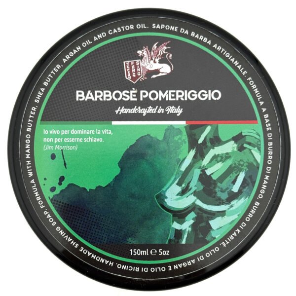 TFS Barbose Pomeriggio shaving soap cream Italian artisan top label