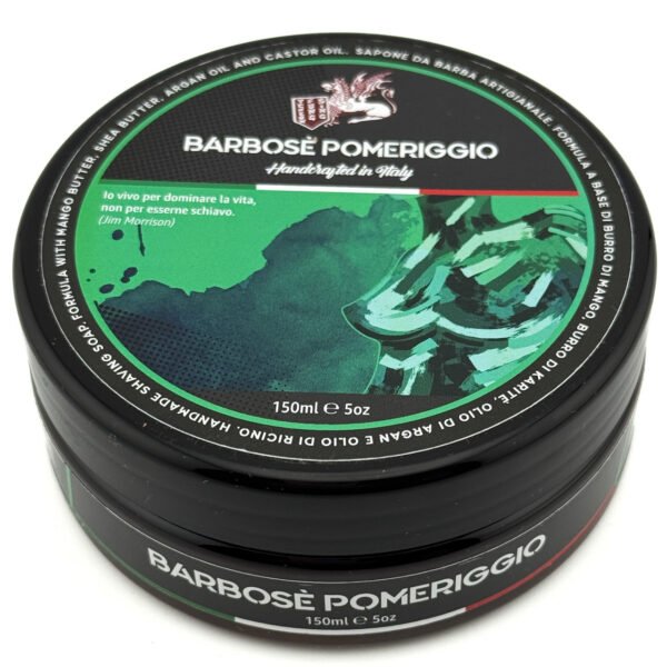 TFS Barbose Pomeriggio shaving soap cream Italian artisan side view 150g