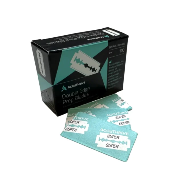AccuThrive Med Prep Double Edge Razor Blades 100 Pack blades out
