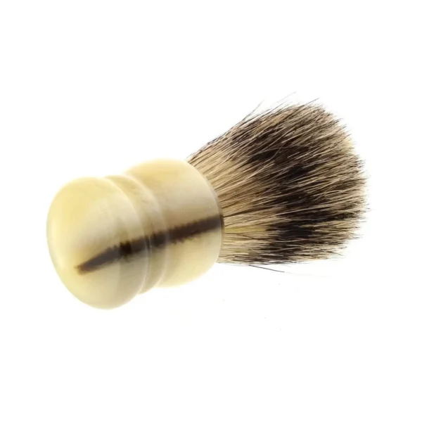 Omega 11047 mixed badger and boar travel shaving brush right side