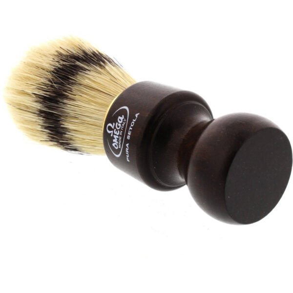 omega-11126-wood-handle-shaving-brush-sideview