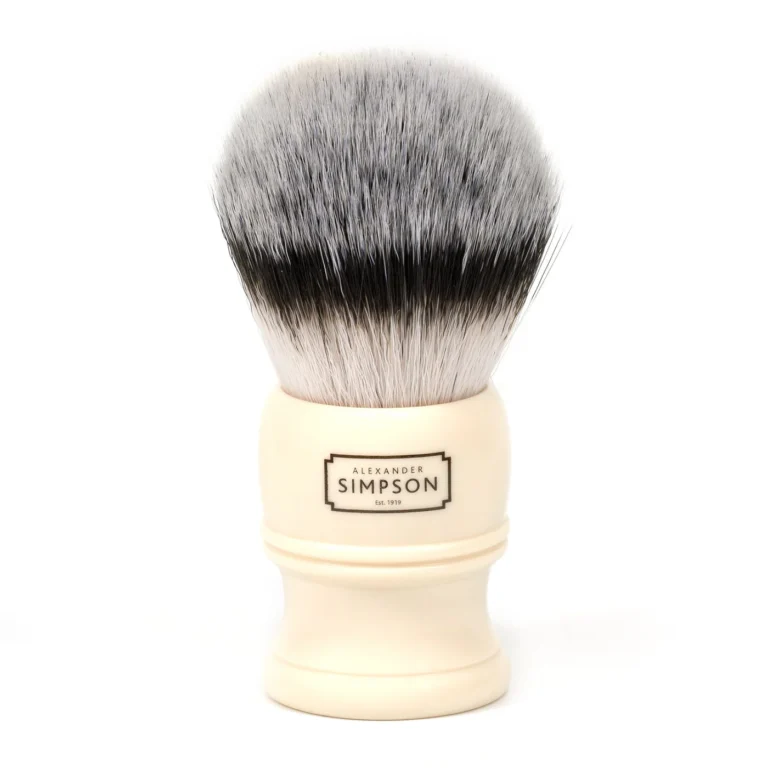 Simpsons Trafalgar T3 synthetic shaving brush with faux ivory handle