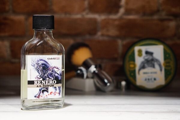 The Goodfellas Smile Re Nero Aftershave 100ml bottle and box with background