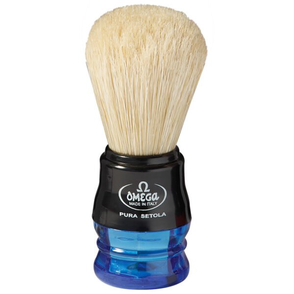 Omega 10077 Pure Bristle Shaving Brush in Blue – Made in Italy