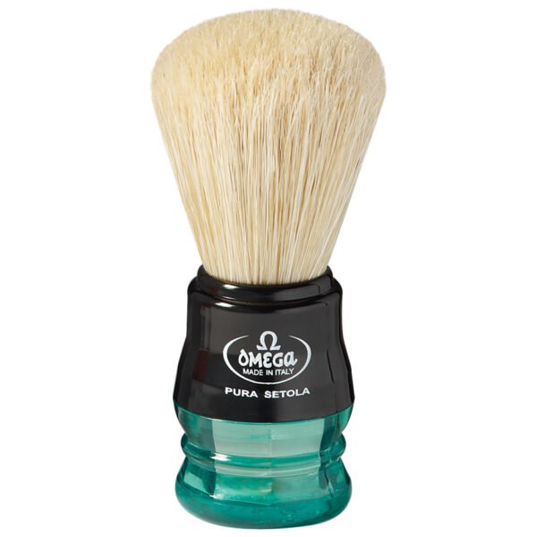 Omega 10077 Pure Bristle Shaving Brush in Green – Made in Italy