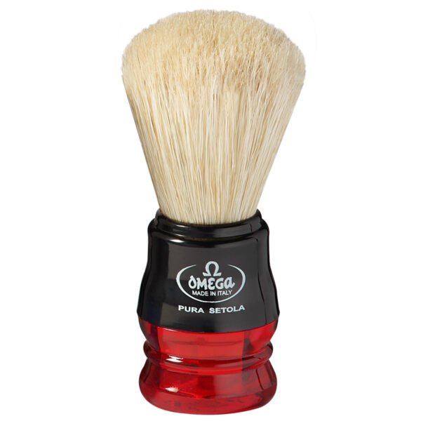 Omega 10077 Pure Bristle Shaving Brush in Red – Made in Italy