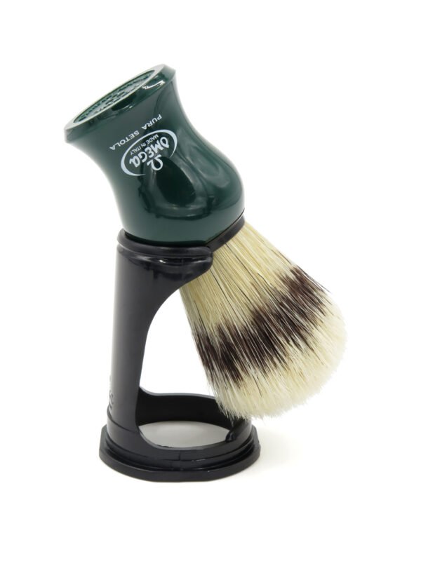 Omega 80265 shaving brush with stand natural bristle