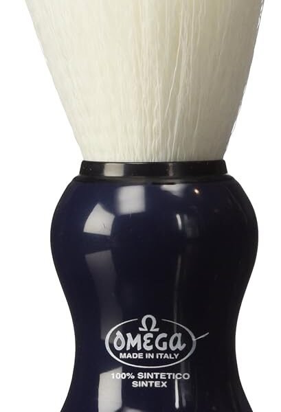 Omega 90065 synthetic shaving brush blue handle