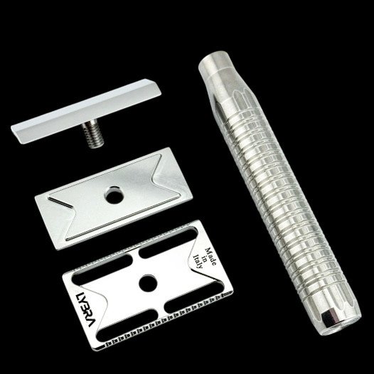 TGS Lybra safety razor 316L stainless steel parts black new