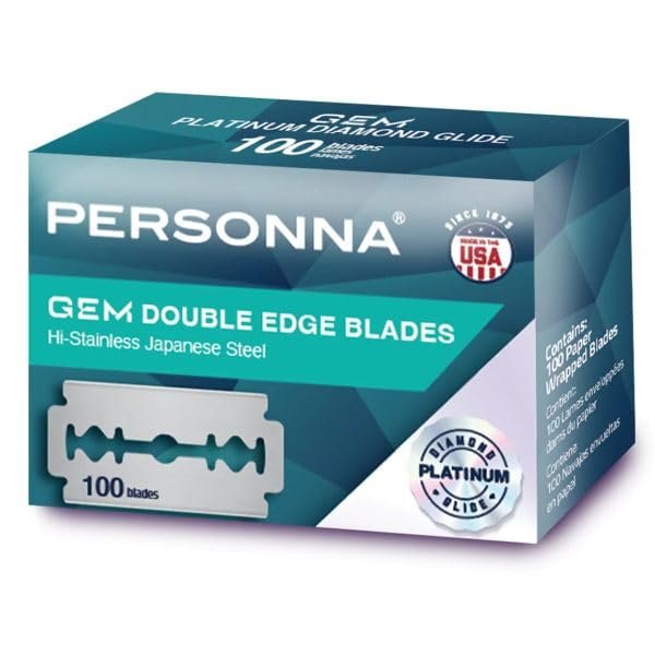 Personna Platinum GEM double edge blades 100 pack surgical Japanese stainless steel box