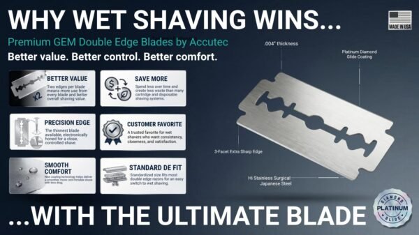 Personna Platinum GEM double edge blades 100 pack surgical Japanese stainless steel features