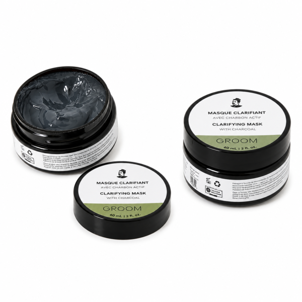 Deep cleansing charcoal face mask by GROOM