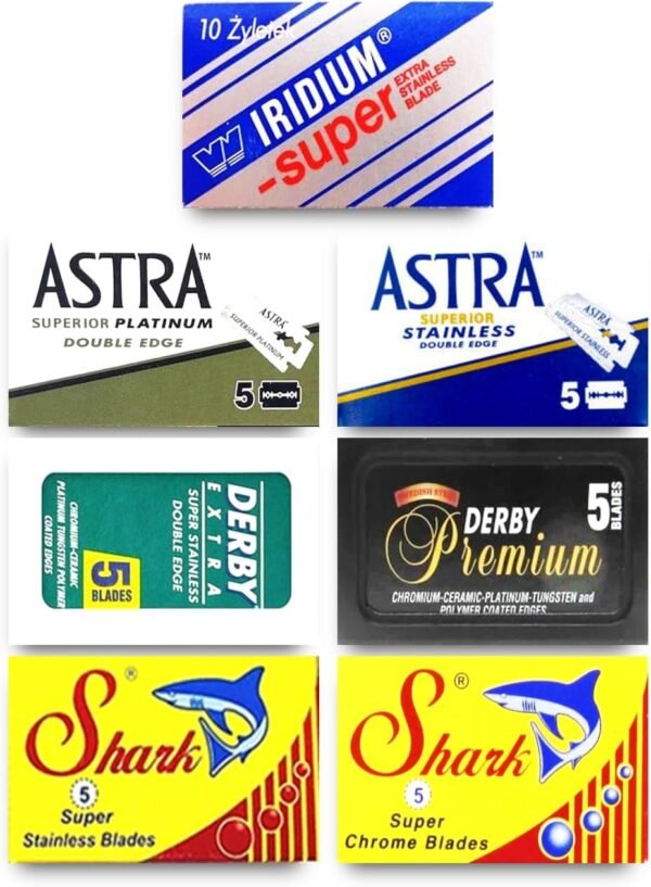 40 count double edge razor blade sampler