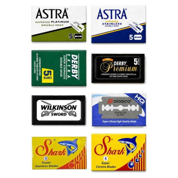 40 count double edge razor blade sampler