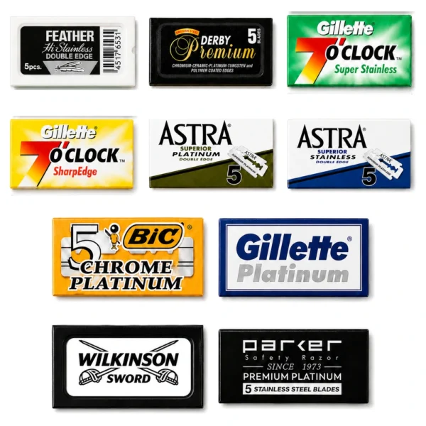 50-count double edge razor blade sampler