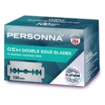 Personna GEM Platinum Diamond Glide Double Edge Razor Blades - 100 count retail box, front