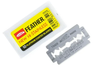 Feather Double Edge Razor Blades - Hi-Stainless Platinum Coated
