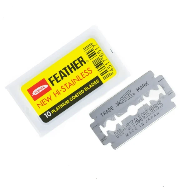 Feather Double Edge Razor Blades - Hi-Stainless Platinum Coated