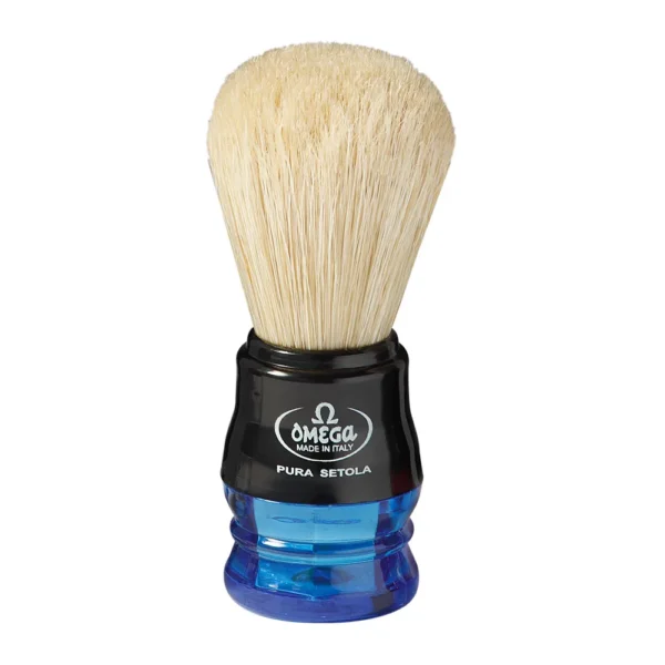 Omega 10077 blue natural bristle shaving brush