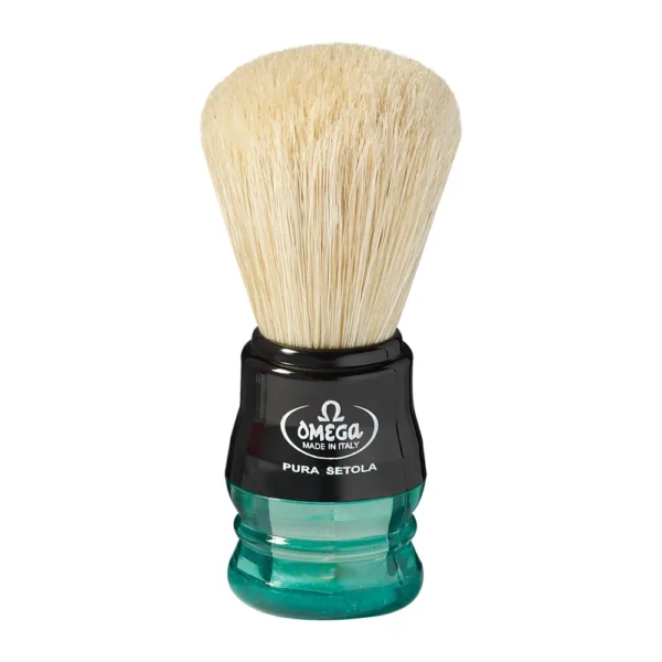Omega 10077 green natural bristle shaving brush