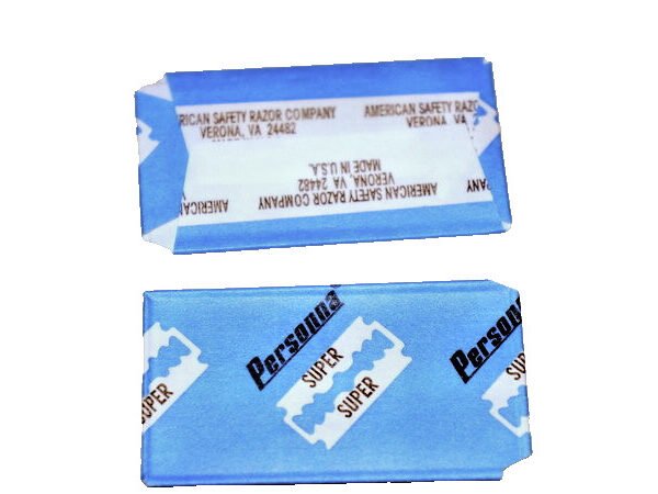 Personna 74-0002 bulk carton of 250 double edge prep razor blades