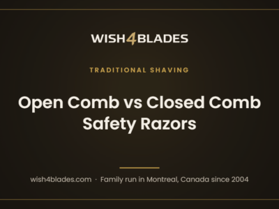Wish4Blades article card: Open Comb vs Closed Comb Safety Razors